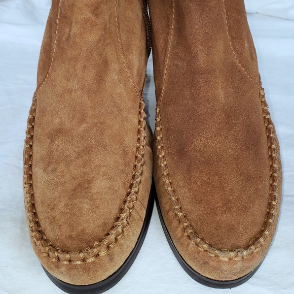 Relativity tan moccasin style wedge boots size 9.5 - Picture 4 of 8